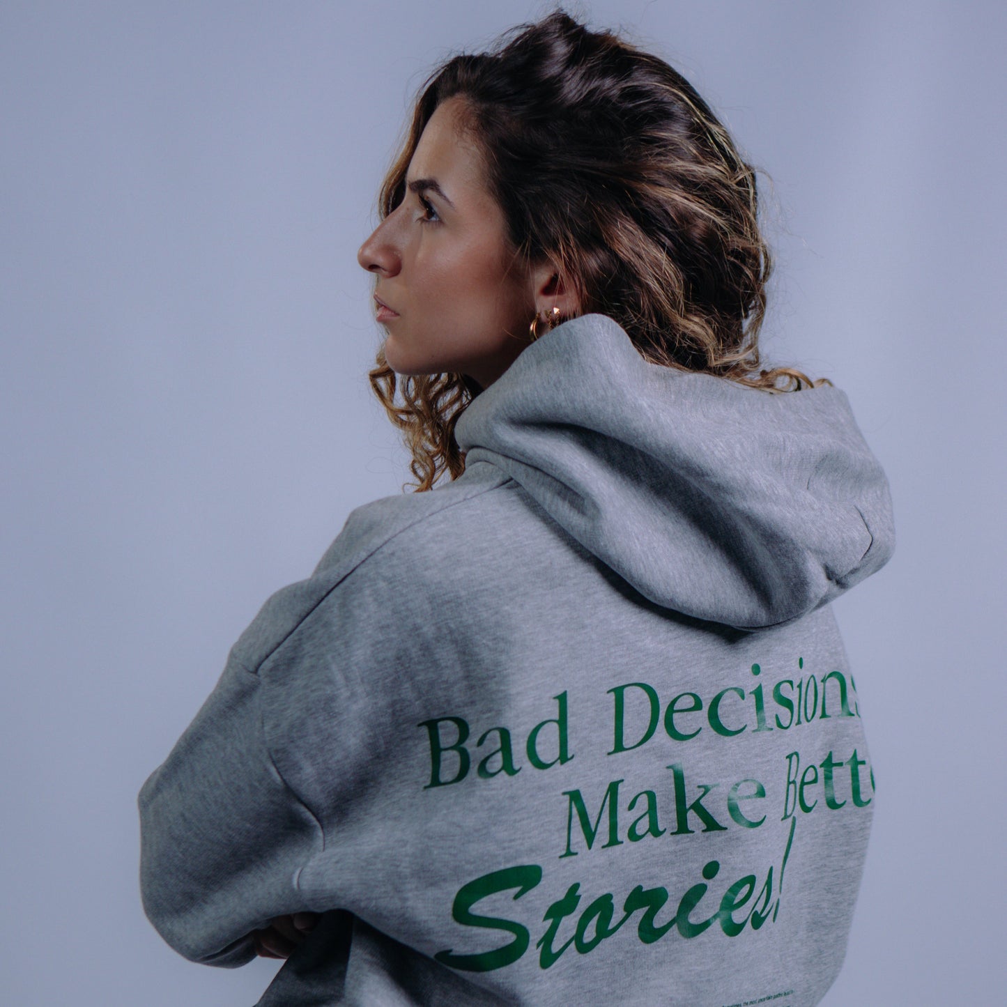 "Bad Decisions" Grey Hoodie
