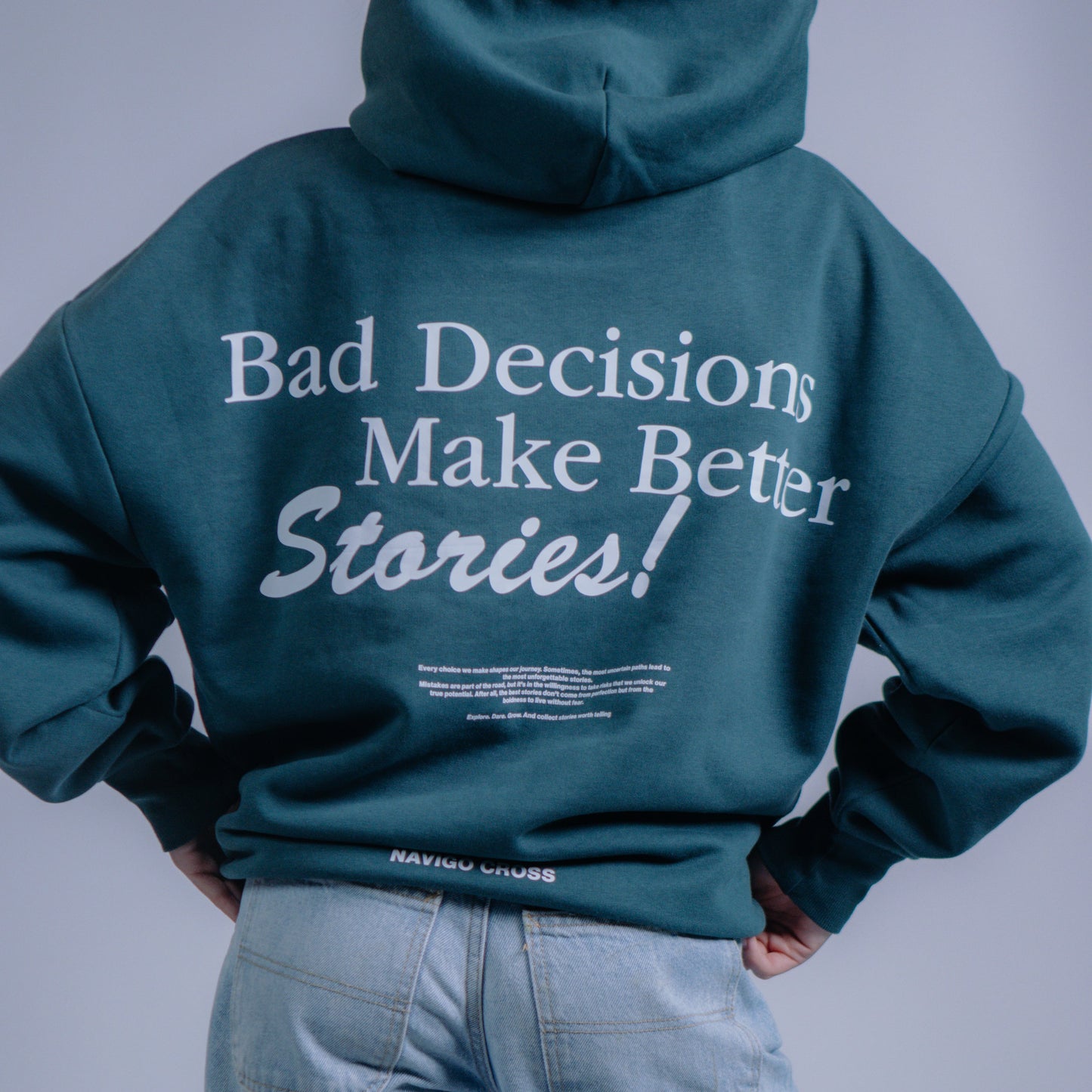 "Bad Decisions" Green Hoodie