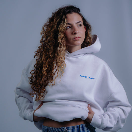 "Bad Decisions" White Hoodie