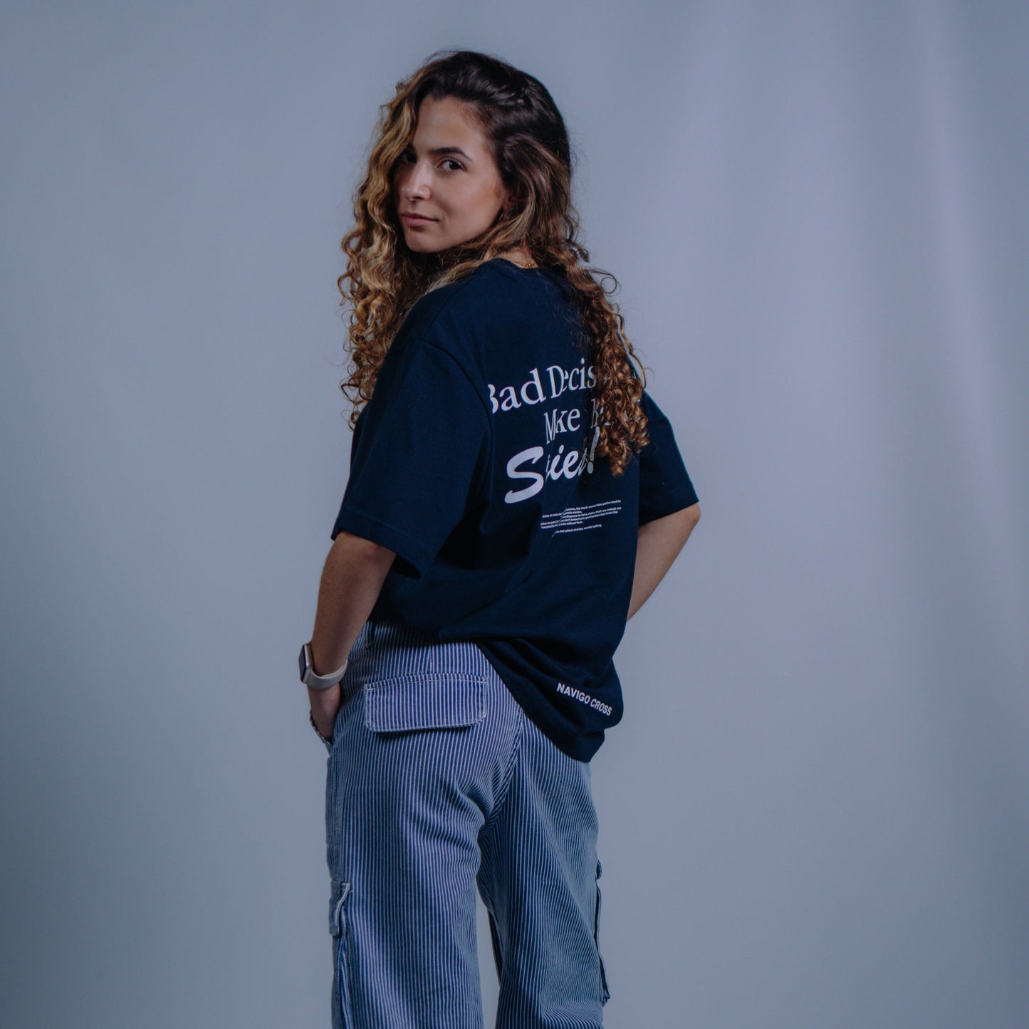 "Bad Decisions" Blue T-shirt