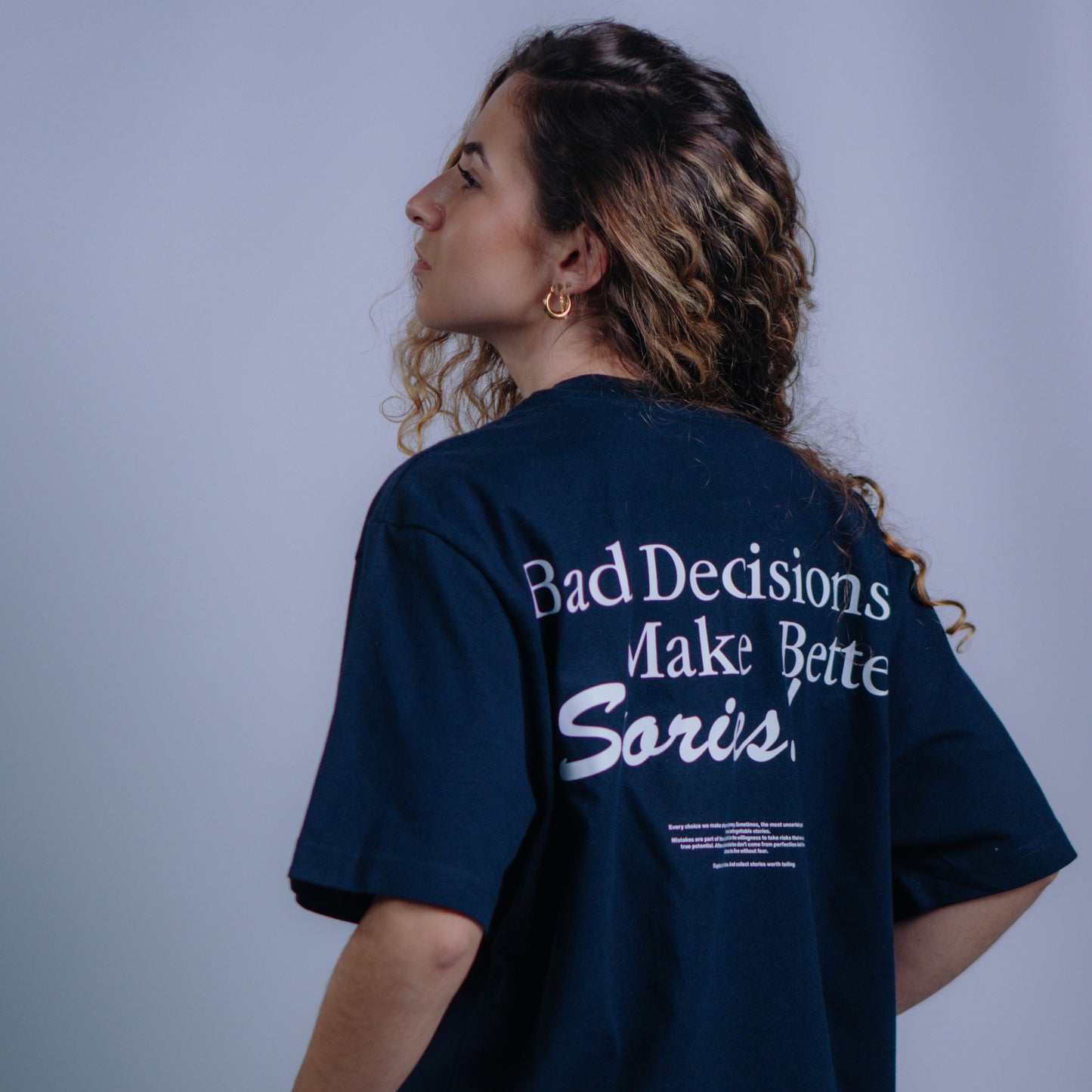 "Bad Decisions" Blue T-shirt