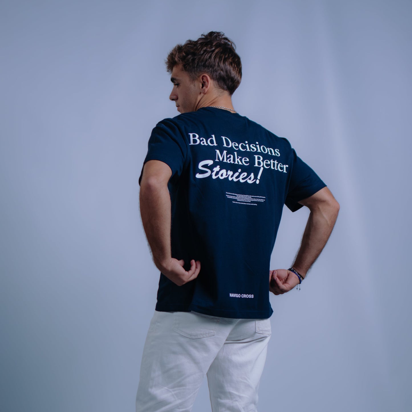 "Bad Decisions" Blue T-shirt