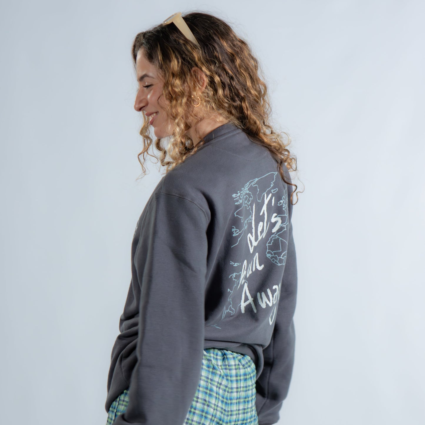 "Let's Run Away" Sweat - Outline Map