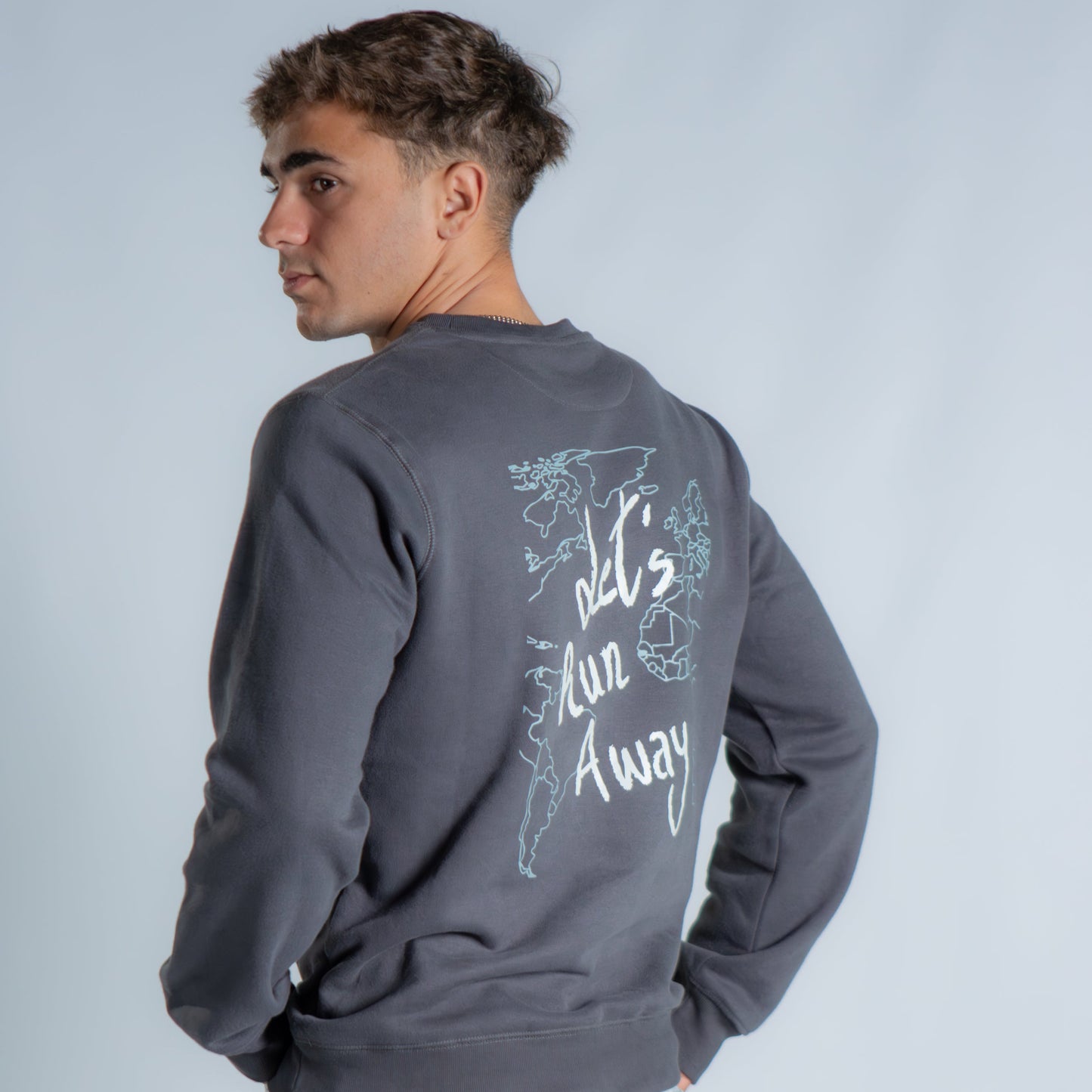 "Let's Run Away" Sweat - Outline Map