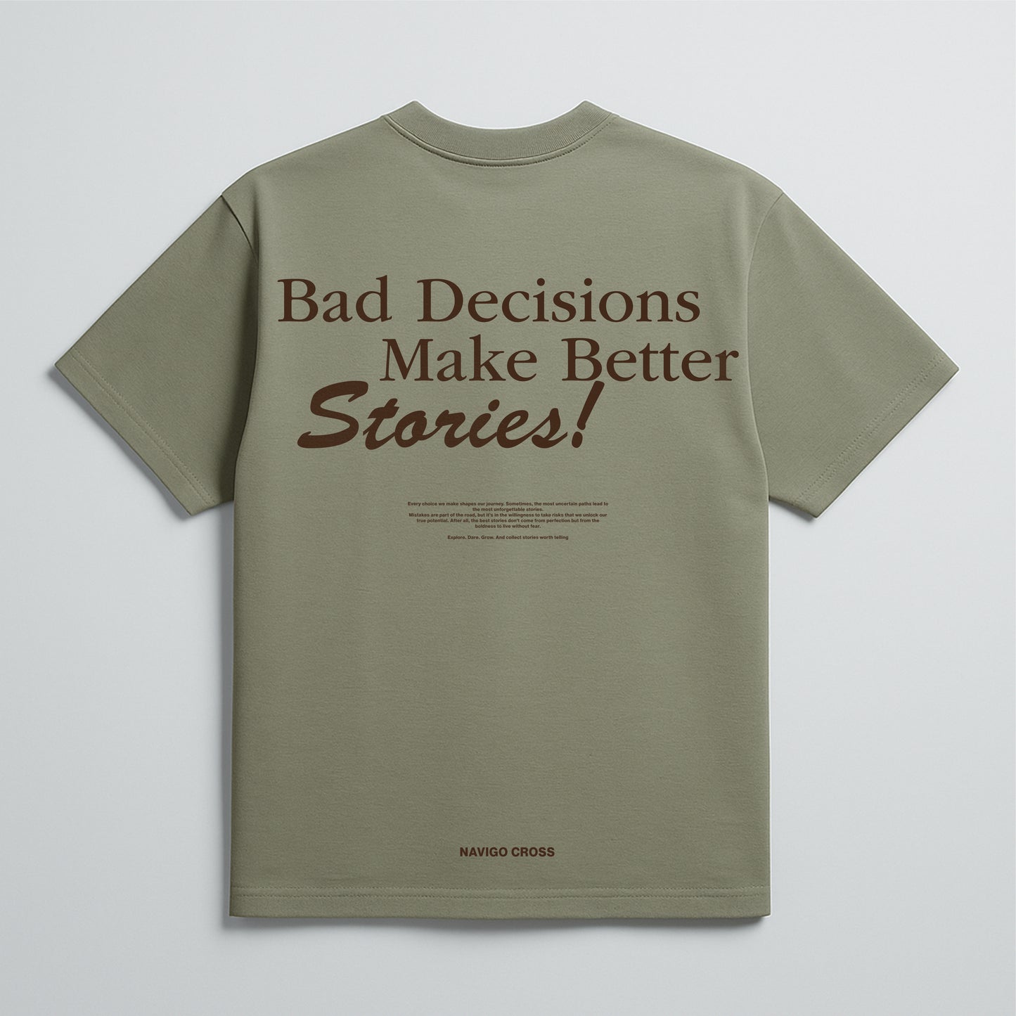 "Bad Decisions" Beige T-shirt