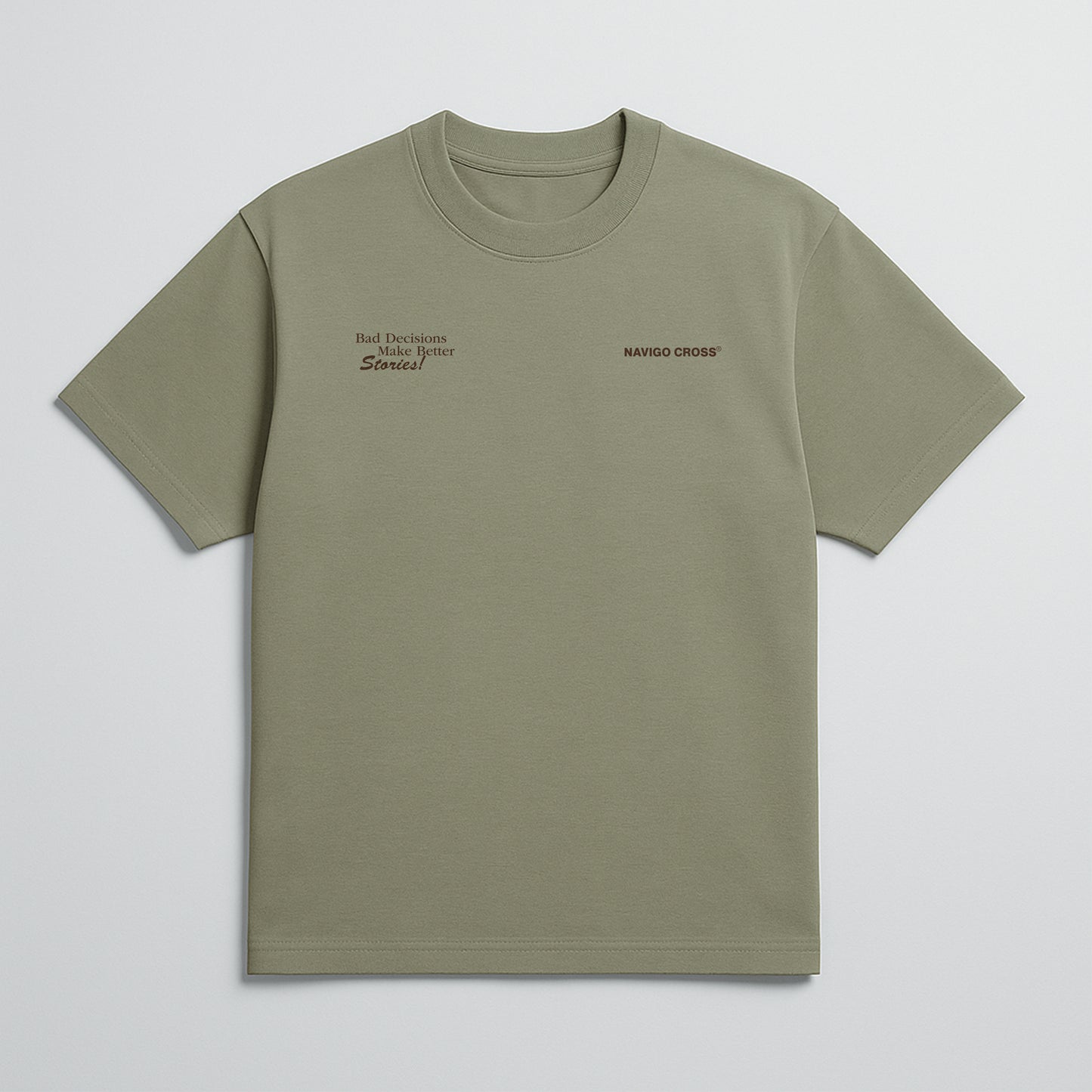 "Bad Decisions" Beige T-shirt