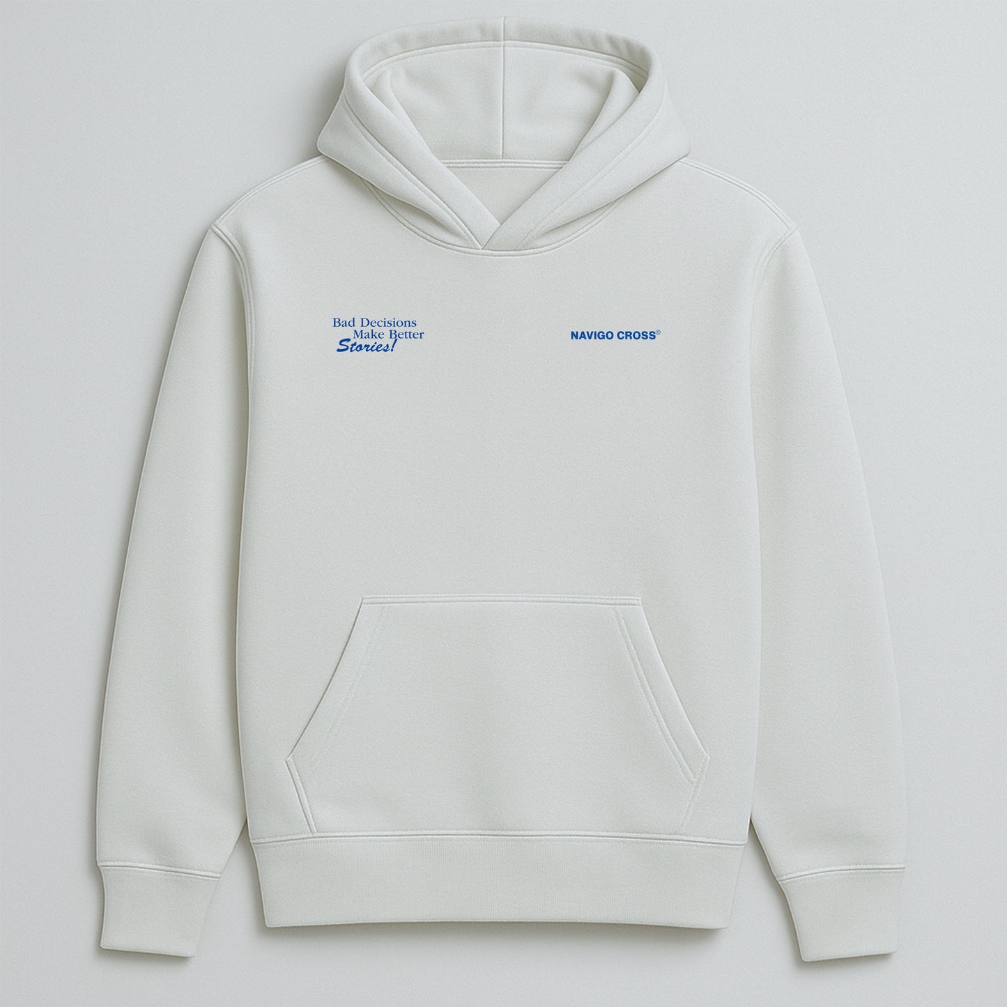 "Bad Decisions" White Hoodie